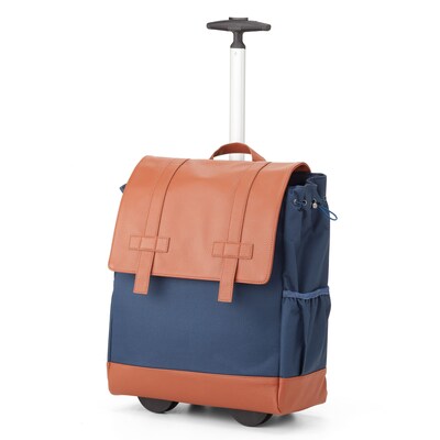 Francine Collections 15" Laptop Rolling Wheels Up Backpack, Navy (BKBUDGRL_SM-NVY)