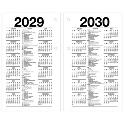 2027 AT-A-GLANCE Financial 6" x 4" Daily Calender Refill Pages, White/Black (S170-50-27)