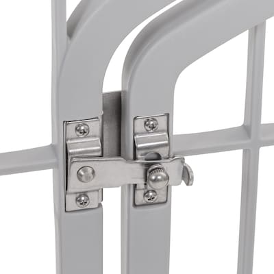 Iris 8-Panel Plastic Pet Playpen, Gray (598768)