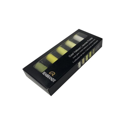 Rembrandt Soft Pastels Micro Sets, Cool Yellows, 5/Sets, 3 Sets/Bundle (RBX31820500-3)