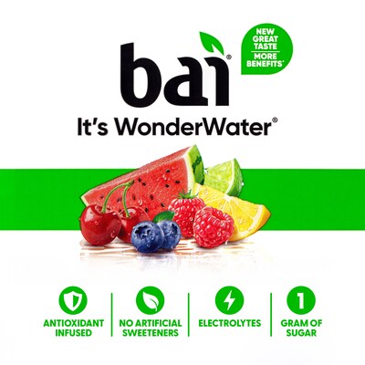 Bai Antioxidant Water Variety Pack, 18 fl. oz., 15 Bottles/Pack (220-00656)