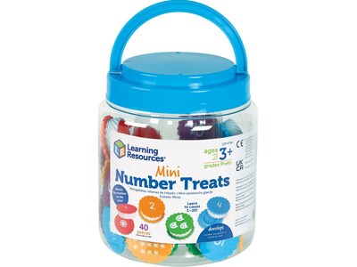 Learning Resources Mini Number Treats Toy Cookie Set, Assorted Colors (LER6798)