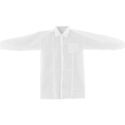 Global Industrial Disposable Polypropylene Lab Coat, Elastic Wrists, X-Large, 25/Case (708208XL)