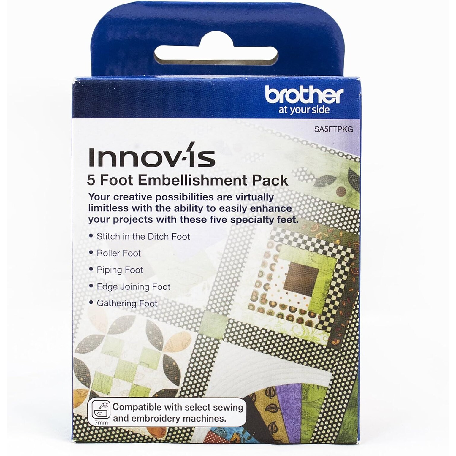 Brother Specialty Sewing Feet, 5-Foot Embellishment Pack (SA5FTPKG)