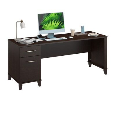 Bush Furniture Somerset 72W Office Desk with Drawers, Mocha Cherry (WC81872)