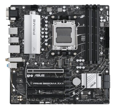 ASUS PRIME Socket AM5 Micro-ATX AMD Ryzen Motherboard (PRIME B650M-A AX6 II-GSI)