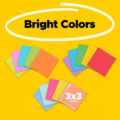 Post-it Super Sticky Notes, 3 x 3, Assorted Collection, 45 Sheets/Pad, 15 Pads/Pack (654-15SSBTS-S