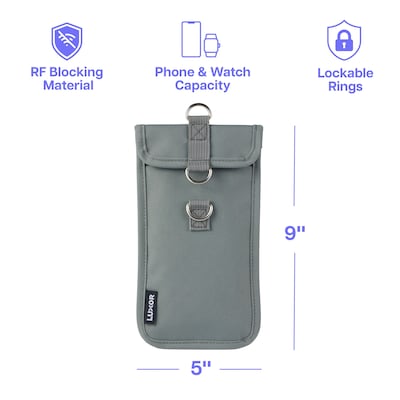 Luxor CellGuard Phone Pouch, Gray (CHZZ003)
