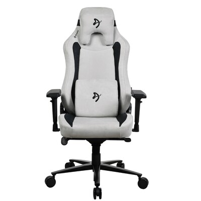 Arozzi Vernazza Supersoft Fabric Ergonomic Racing Gaming Chair, Light Grey (VERNAZZA-SPSF-LG)