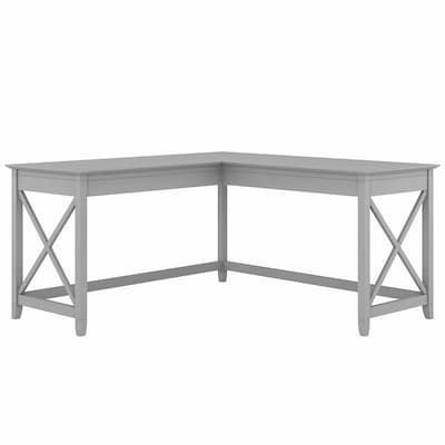 Bush Furniture Key West 60W L Shaped Desk, Cape Cod Gray (KWD160CG-03)