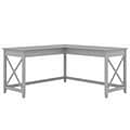 Bush Furniture Key West 60W L Shaped Desk, Cape Cod Gray (KWD160CG-03)