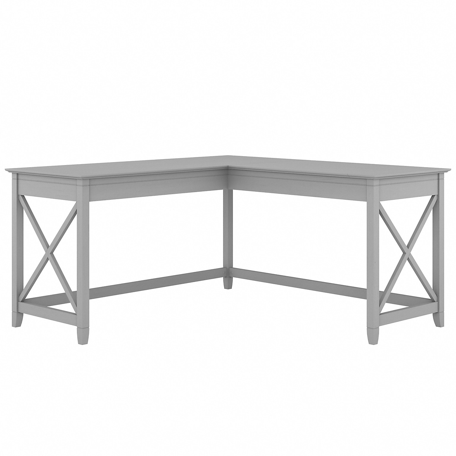 Bush Furniture Key West 60W L Shaped Desk, Cape Cod Gray (KWD160CG-03)