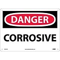 Corrosive, 10X14, .040 Aluminum, Danger Sign
