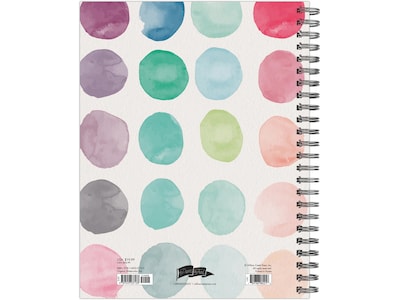 2023-2024 Willow Creek Organic Watercolor Dot 8.5" x 11" Academic Weekly & Monthly Planner, Multicolor (37133)