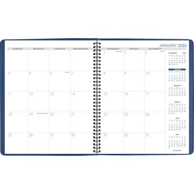 2026-2027 AT-A-GLANCE 9 x 11 Monthly Planner, Faux Leather Cover, Blue (70-250-20-26)