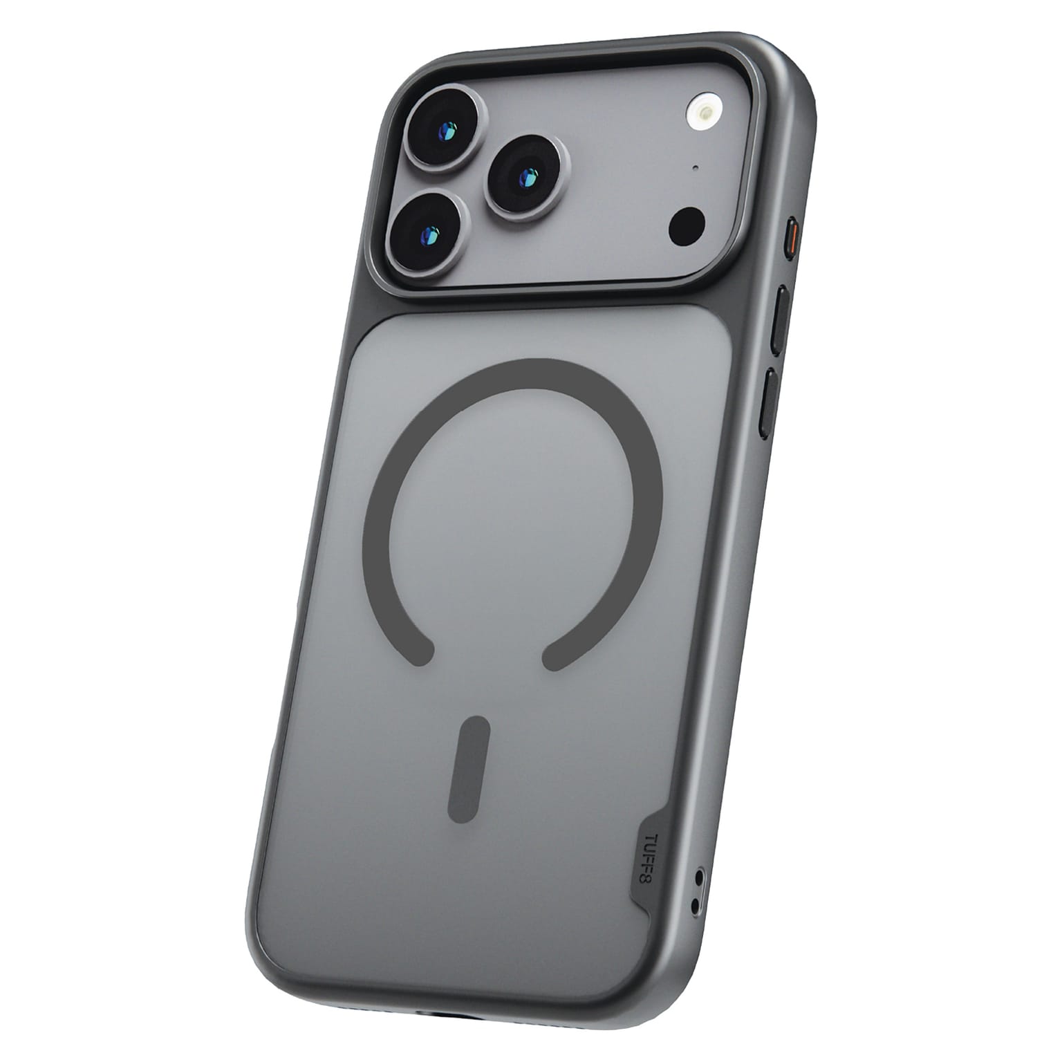 TUFF8 GlideGuard MagSafe Phone Case for iPhone 18 Pro Max, Shock Absorbing, Smoke Black (T8GG-IP1804BK)