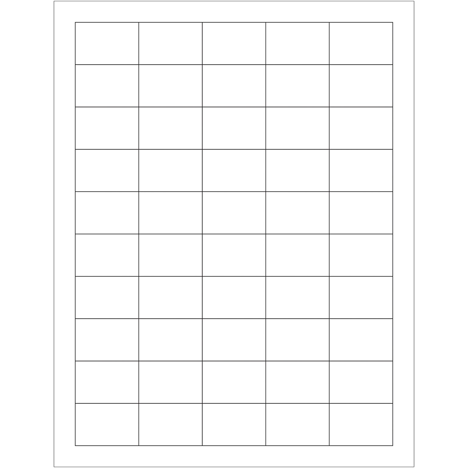 Tape Logic Laser Labels, Rectangle, 1 x 1 1/2, White, 5000/Case (LL107)