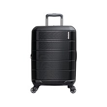 American Tourister Stratum 2.0 22 Plastic Carry-On Hardside Luggage, Jet Black (142348-1465)