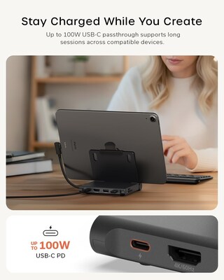 Satechi OntheGo Foldable Stand Hub, Space Black (ST-GOTGFC)