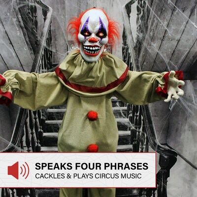 Haunted Hill Farm Life-Size Animatronic Clown (HHCLOWN-4FLSA)