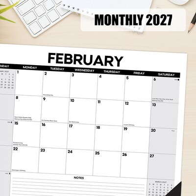 2027 Willow Creek Basic 22" x 17" Monthly Desk Pad Calendar, Assorted Colors (66560)