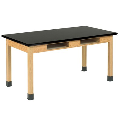 Diversified Woodcrafts School Classroom Rectangular Science Lab Table, 54 x 24, Oak (C720LBBK30N)