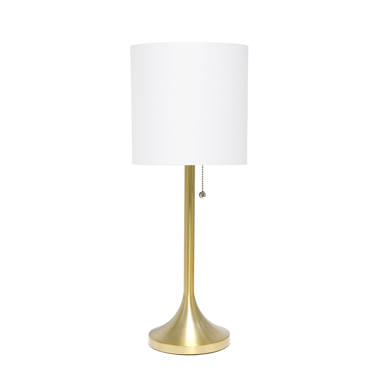 Creekwood Home Modern Glam 21.25 LED Table Lamp, Gold/White (CWT-1006-GW)