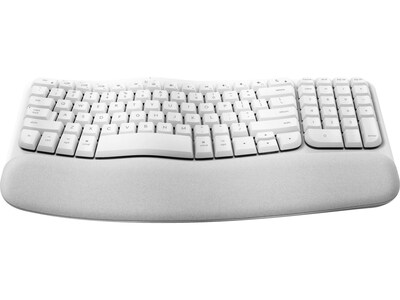 Logitech Wave Keys Wireless Ergonomic Keyboard, White (920-012402)