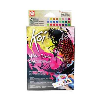 Sakura Koi Watercolor Paint, Assorted Colors, 24 Colors/Set (SAKXNCW24MPN)