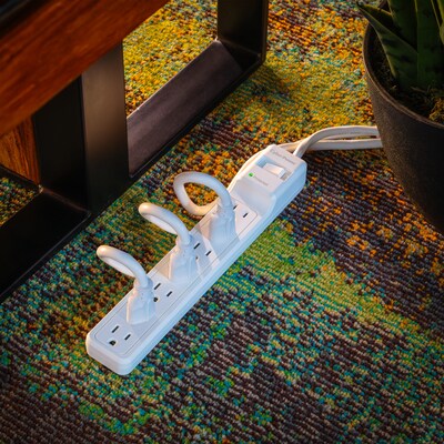 CyberPower CSB 7-Outlet Surge Protector, 6', 1800 Joules, White (CSB706W)