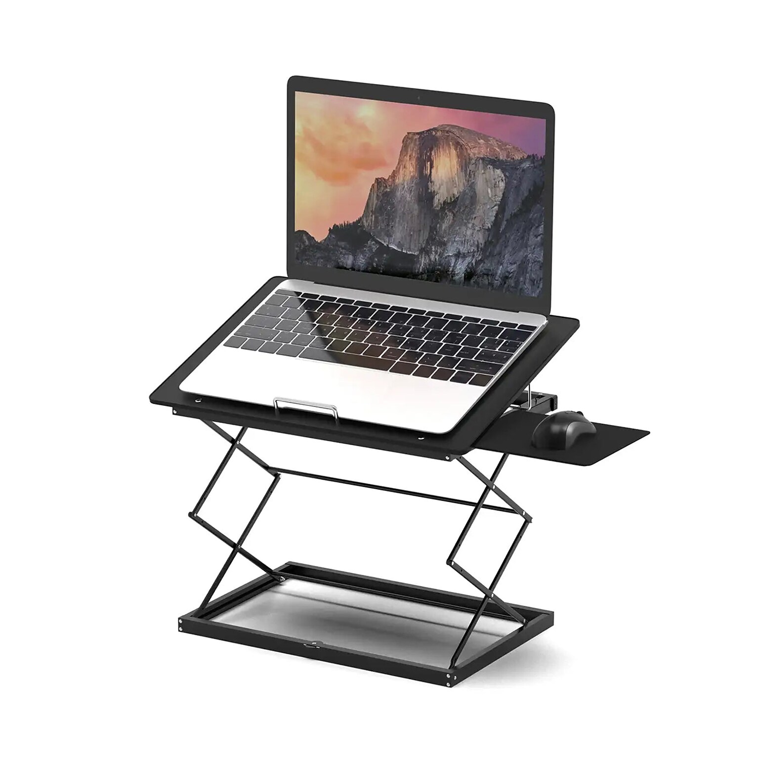 Uncaged Ergonomics CD4 16.25 x 12.25 Adjustable Standing Desk Converter for Laptops, Black (CD4-B)