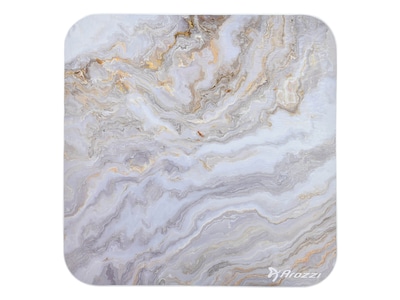 Arozzi ZONA Quattro Collection Carpet & Hard Floor Chair Mat, White Marble (AZ-ZONA-QTRO-WTM)