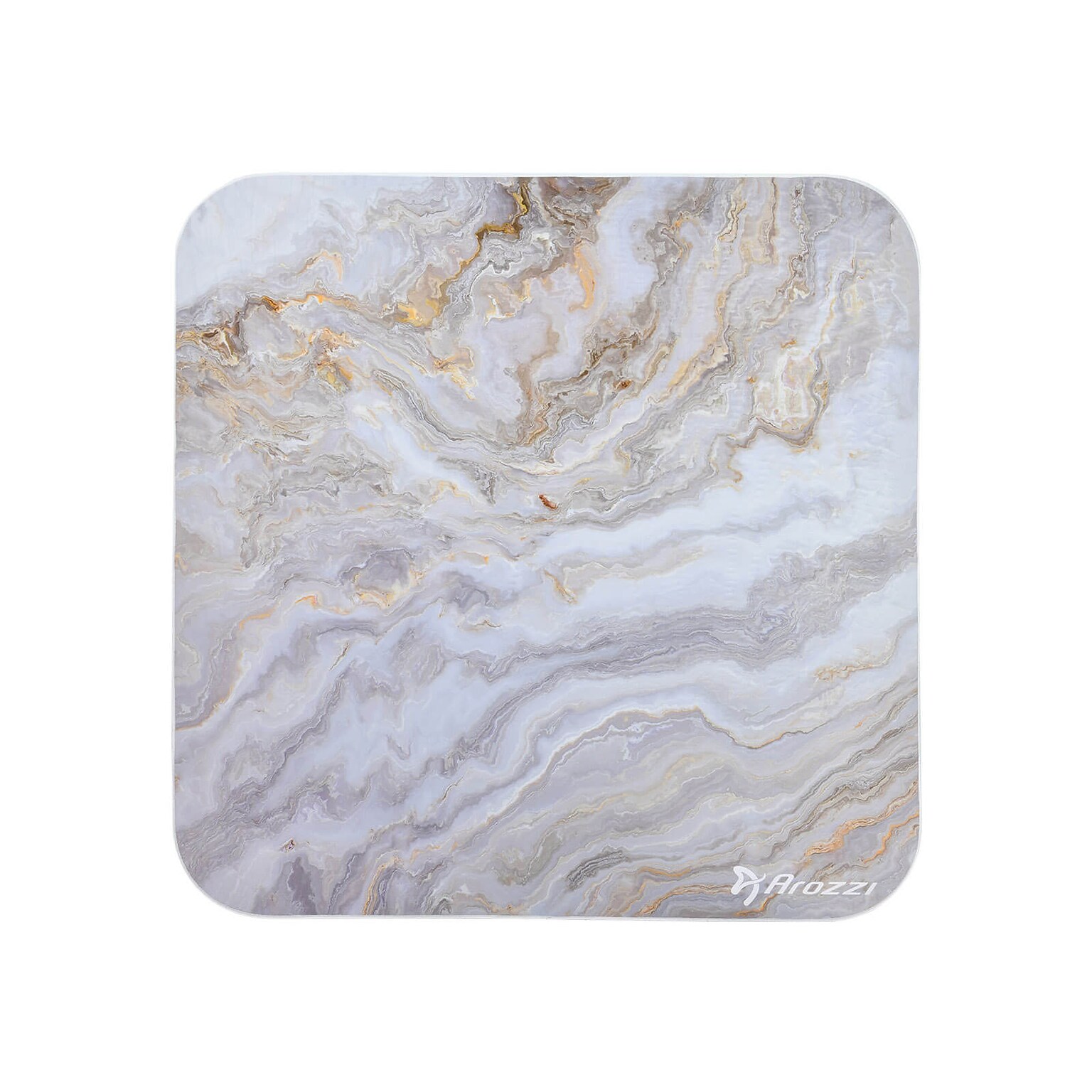 Arozzi ZONA Quattro Collection Carpet & Hard Floor Chair Mat, White Marble (AZ-ZONA-QTRO-WTM)