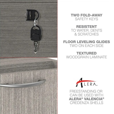 Alera Valencia Series Lateral File, 2 Legal/Letter-Size Drawers, Gray (ALEVA513622GY)