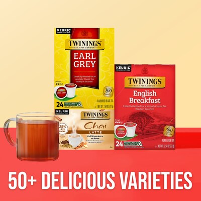 Twinings Earl Grey Black Tea, Keurig® K-Cup® Pods, 24/Box (TNA85783)