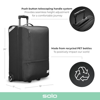 Solo New York Re:treat 26 Suitcase, 2-Wheeled, Black (UBN918-4)