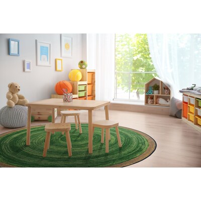 Joy Carpets Feeling Natural Nylon 5'4" Round Machine Tufted Rug, Pine (1972H-04)