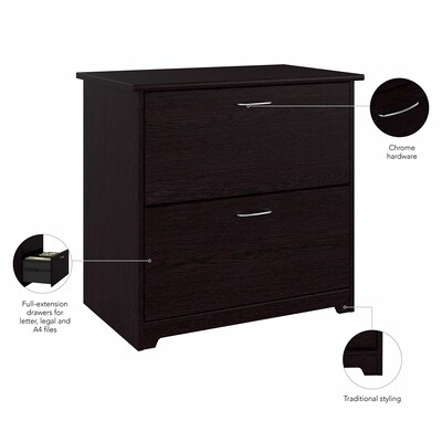 Bush Furniture Cabot 2 Drawer Lateral File Cabinet, Espresso Oak (WC31880)