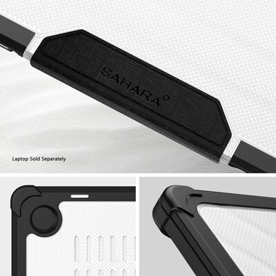 SaharaCase Heavy-Duty Raider Series 15" Laptop Case with Stand, Shock Absorbing, Frosted Clear/Black (LT00057)