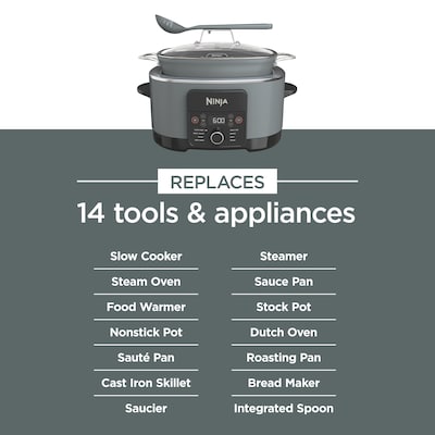 Ninja Foodi 8.5 Qt. Slow Cooker, Seasalt Grey (MC1001)