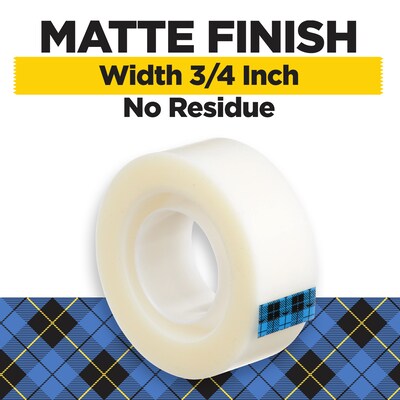 Scotch Wall-safe Invisible Clear Tape, 0.75 x 36 yds., 1 Core (811-341296)