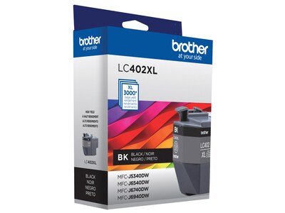 Brother LC402XL Black High Yield Ink Cartridge, Prints Up to 3,000 Pages (LC402XLBKS)