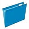 Pendaflex Reinforced Hanging File Folders, 1/5 Tab, Letter Size, Blue, 25/Box (PFX 4152 1/5 BLU)