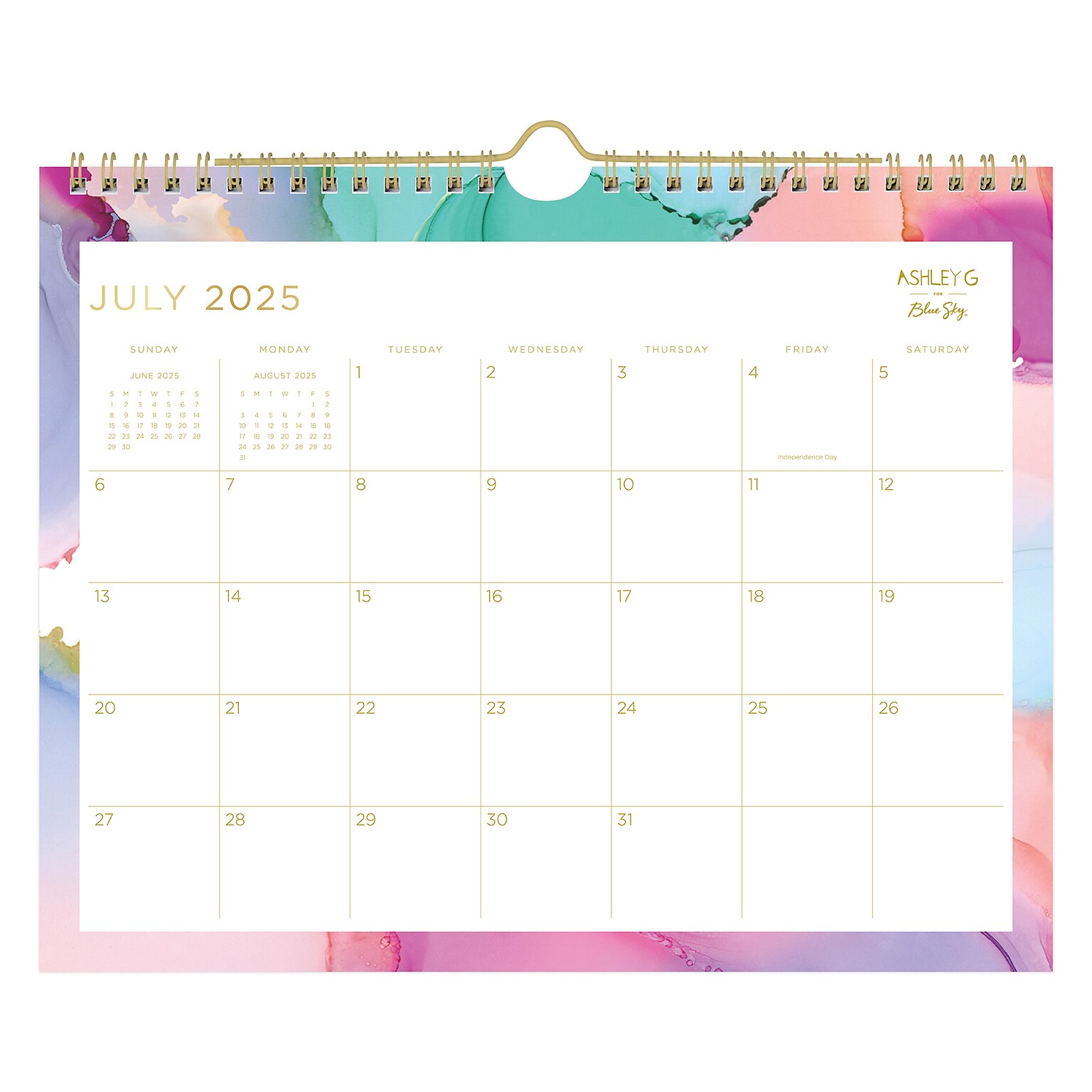 2025-2026 Blue Sky Ashley G 11 x 8.75 Academic Monthly Desk Pad Calendar, Multicolored (150160-A26)
