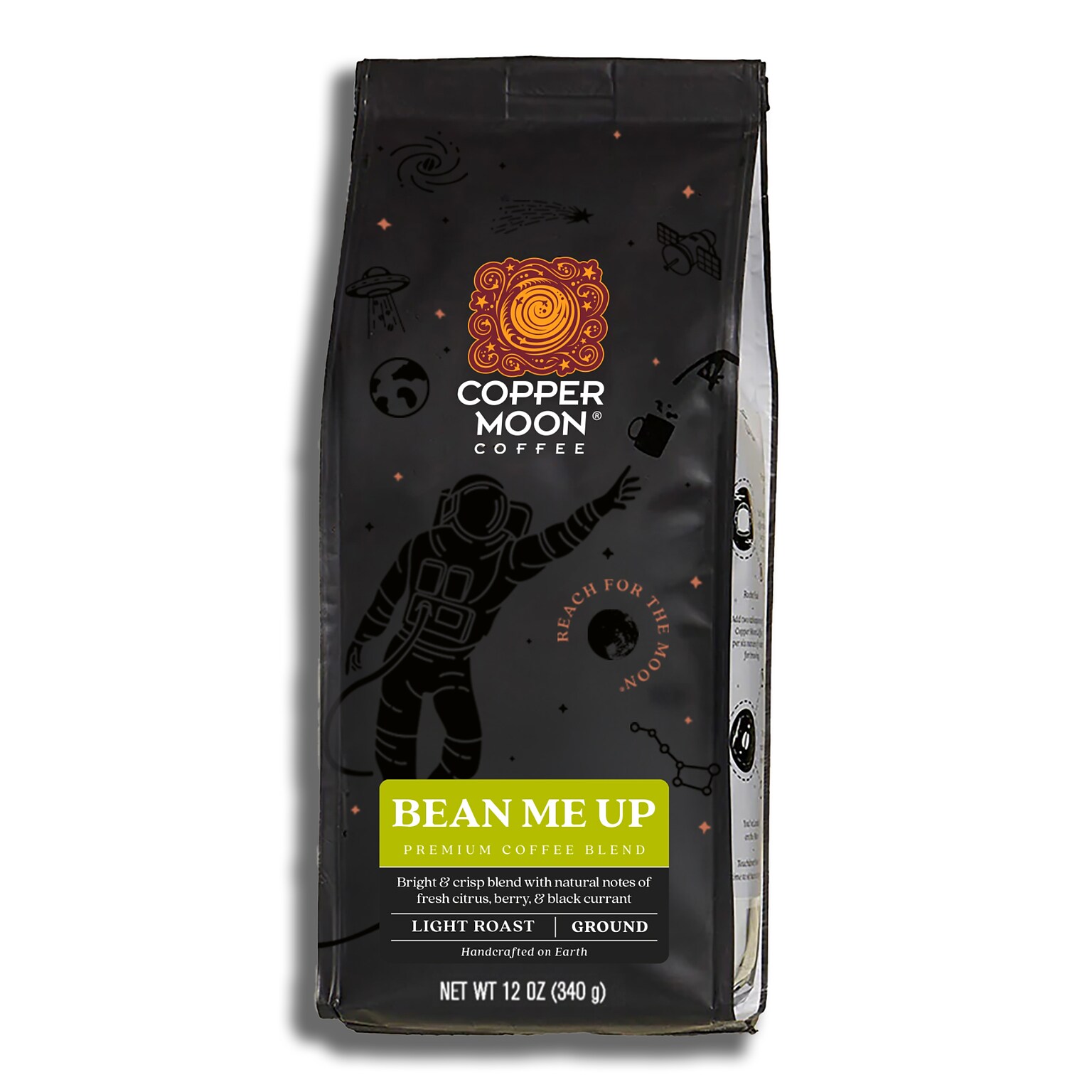 Copper Moon Bean Me Up Ground Coffee, Light Roast, 12 oz. (205333)