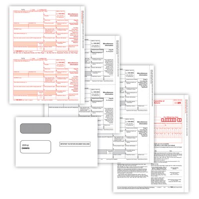 TaxRight 2025 1099-MISC Tax Form Tax Forms, Envelopes, TipSheet & Software, 4-Part, 50/Pack (SC6103ES)