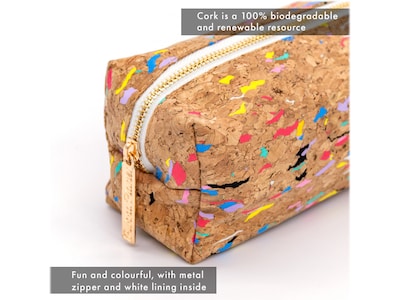 Pukka Pad Planet Cork Zipper Pencil Case, Multicolor (9740-SPP)