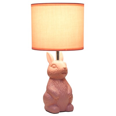 Simple Designs Cute Wonders 16.33" LED Table Lamp, Pink (LT2117-PNK)
