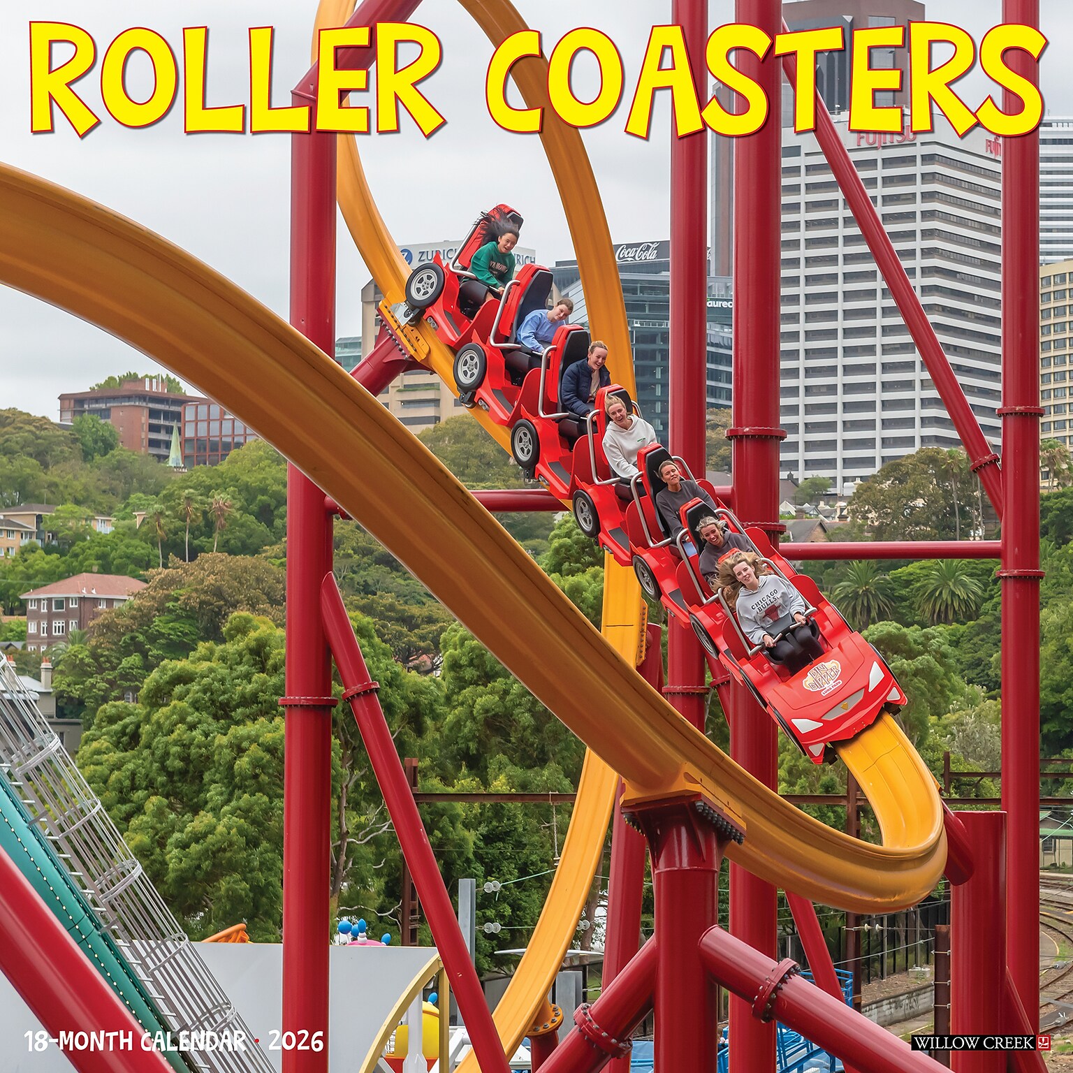2026 Willow Creek Roller Coasters 12 x 12 Monthly Wall Calendar (55533)