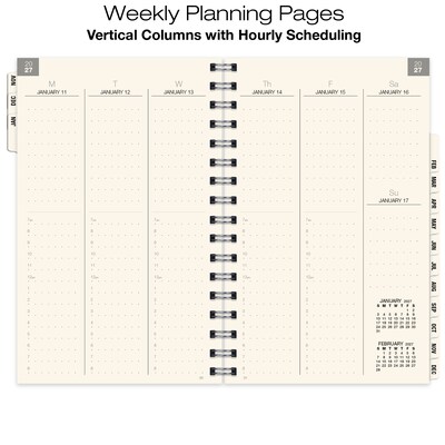 2027 Excello Brands 5.8" x 8" Weekly & Monthly Standard Planner, Paperboard Cover, Frosted (ESPL-CY27-58)